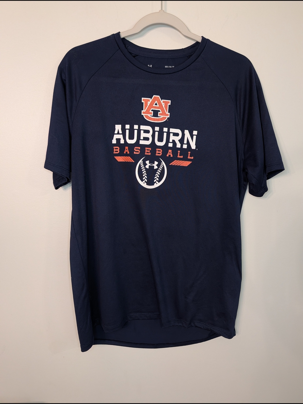 Under Armour Auburn Baseball Navy Short-Sleeve Tee Medium